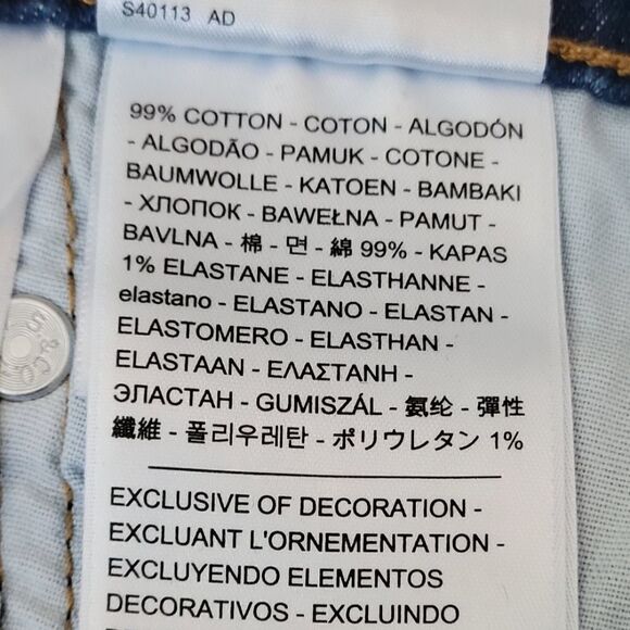 Levi's Original 501 High Rise Straight Leg Cropped Plus Size Denim Blue Jeans - Picture 12 of 12